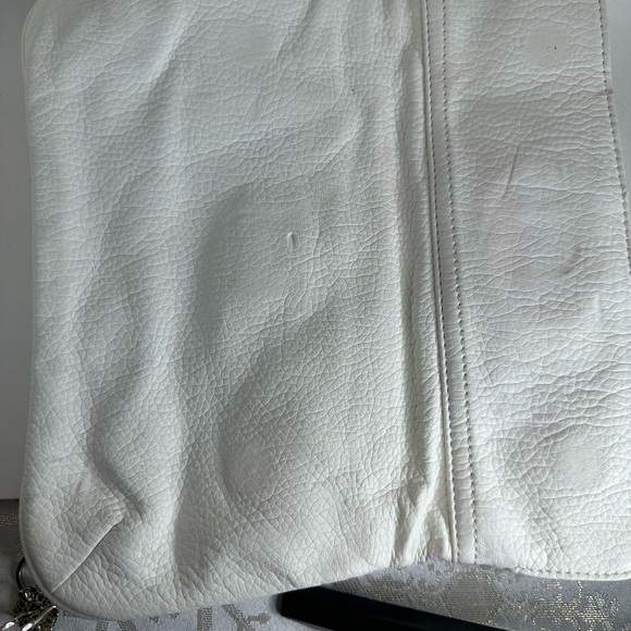 White Clutch with Neon Yellow Clasp - Picture 6 of 9